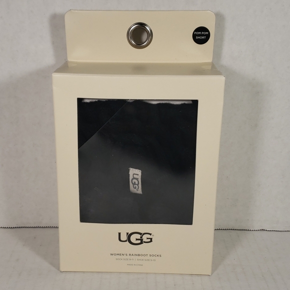 NWT Women's UGG Pom Pom Short Rain Boot Socks - Picture 2 of 7